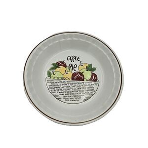 Vintage Manoir Collection Apple Pie Baking Dish w/‎ Recipe